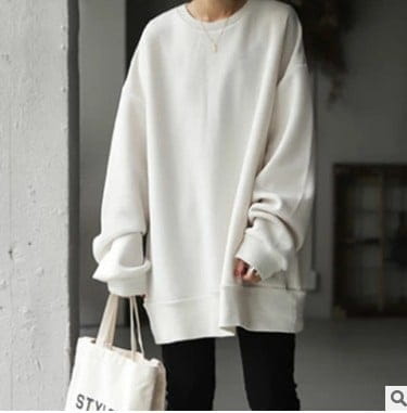 Mid-Length Loose Solid Color Blouse for Women - # WOAA21510025-PRG