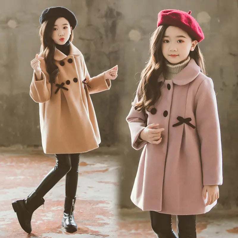 Mid-Length Princess Style Woolen Coat