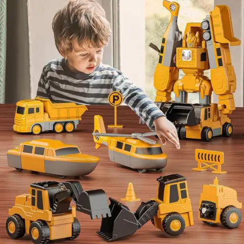 DIY Magnetic Engineering Vehicle & Robot Toy for Kids - # BOT&G52710006