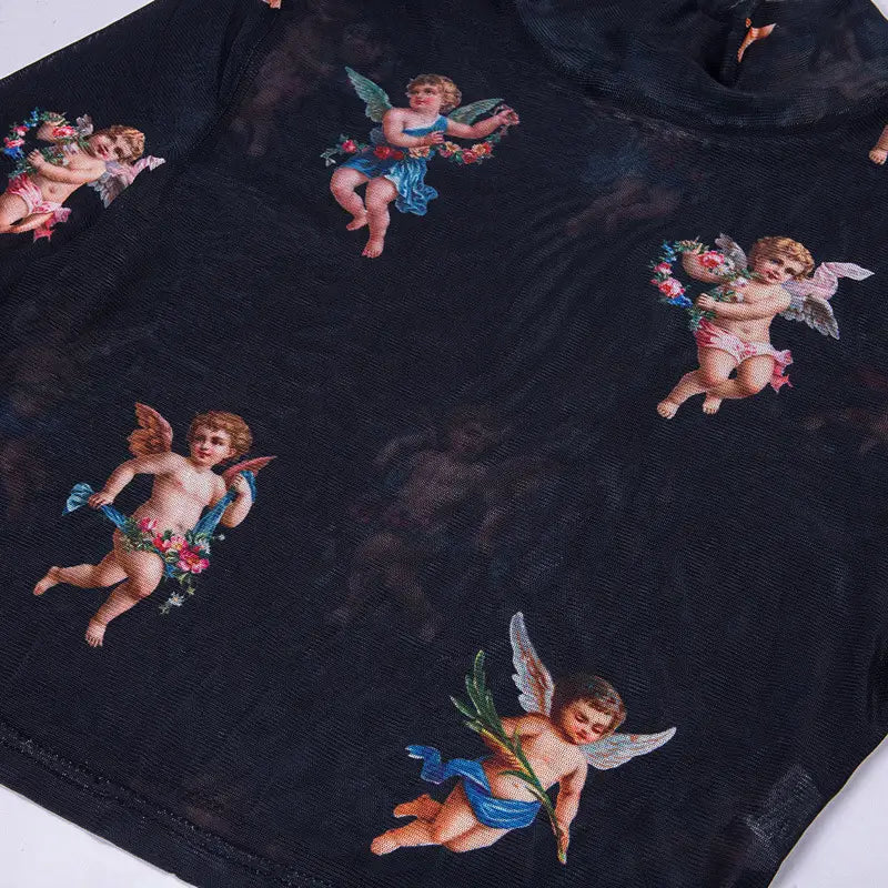 Fashionable Mesh T-shirt