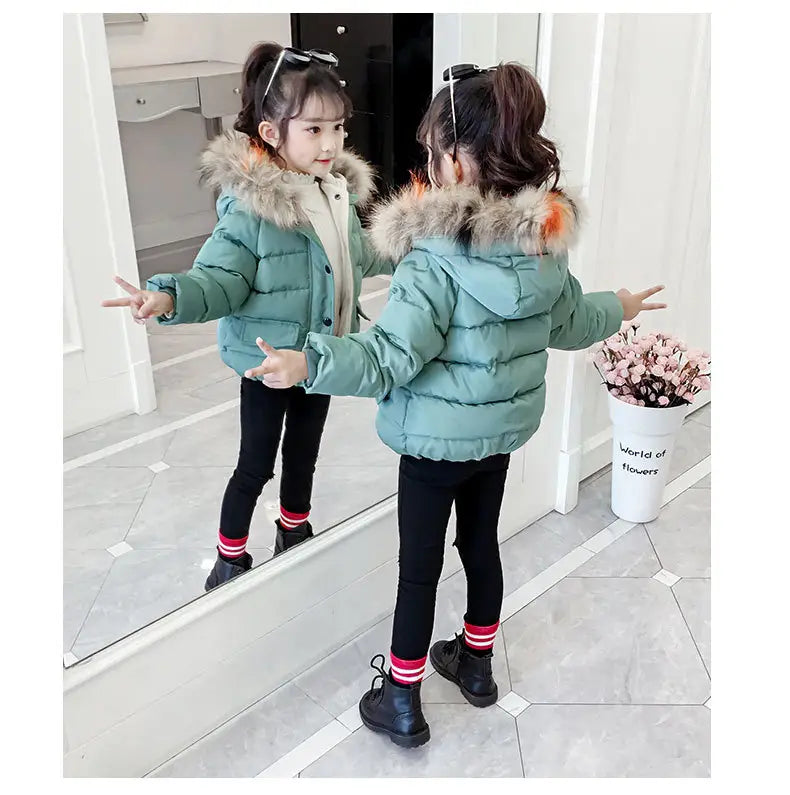 Children’s Thickened Down Cotton Jacket - # BAAA61110019 & GIAA21210049 & BOAA11210009