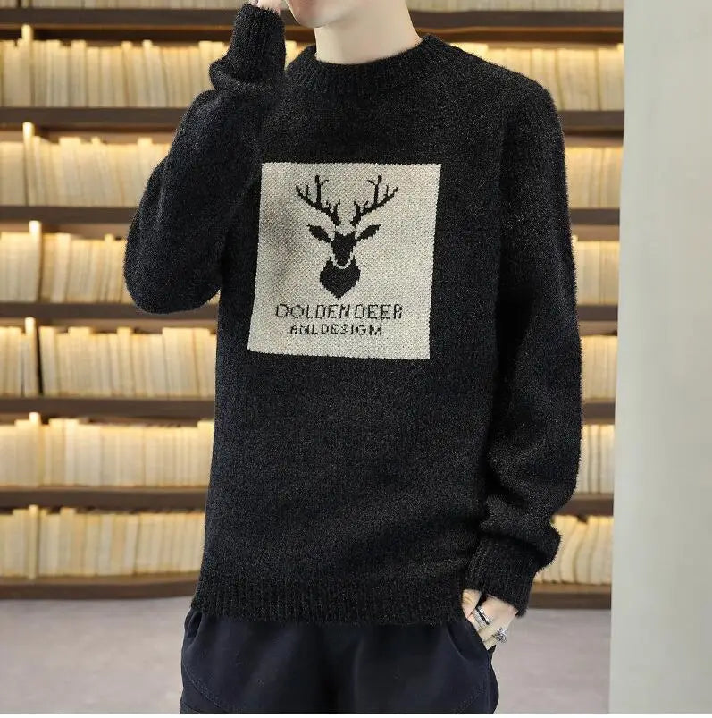 Men’s Thickened Sweater for Autumn and Winter Youth