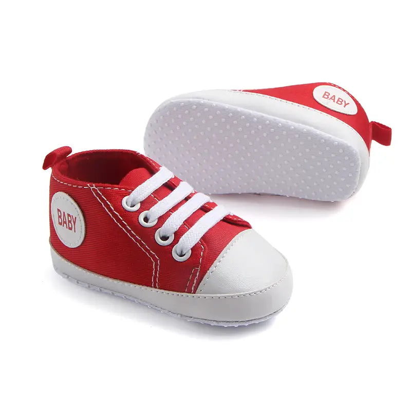Canvas Classic Sports Sneakers Baby Boys Girls First Walkers Shoes Infant Toddler Soft Sole Anti-slip Baby Shoes - #