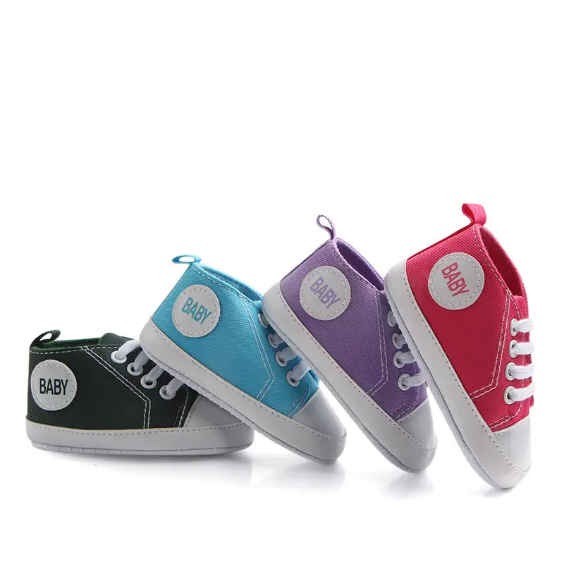 Canvas Classic Sports Sneakers Baby Boys Girls First Walkers Shoes Infant Toddler Soft Sole Anti-slip Baby Shoes - #