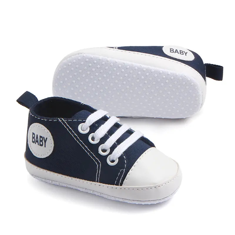 Canvas Classic Sports Sneakers Baby Boys Girls First Walkers Shoes Infant Toddler Soft Sole Anti-slip Baby Shoes - #