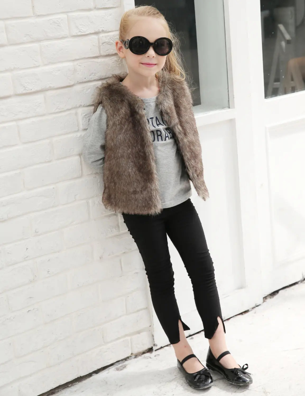 Warm Faux Fur Vest - Style Example