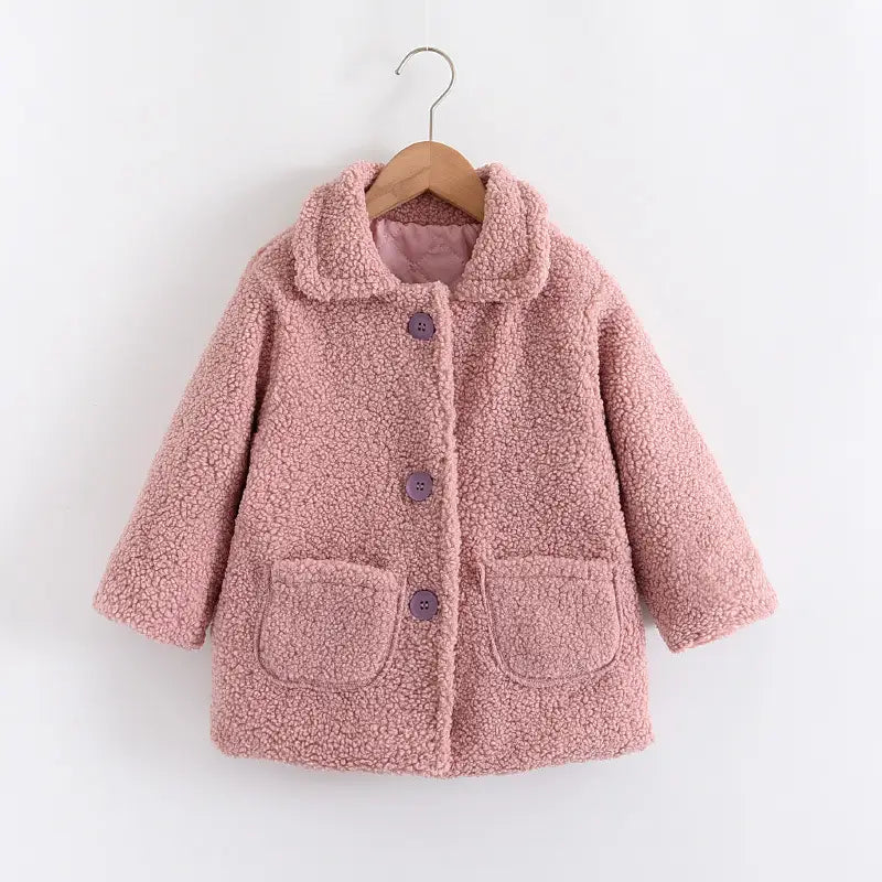 Children’s Thick Lamb Fur Warm Coat