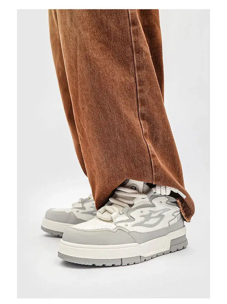 Boys Men’s Platform All-match Height Increasing Niche Personality Korean Casual Shoes - # BOAA73510002