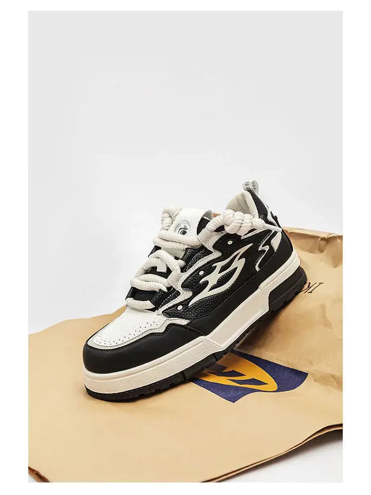 Boys Men’s Platform All-match Height Increasing Niche Personality Korean Casual Shoes - # BOAA73510002