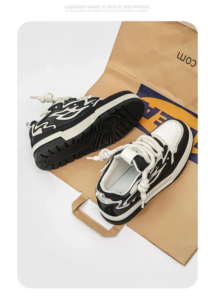 Boys Men’s Platform All-match Height Increasing Niche Personality Korean Casual Shoes - # BOAA73510002