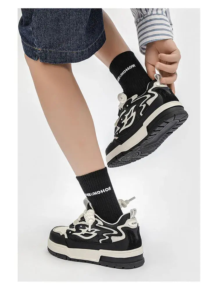 Boys Men’s Platform All-match Height Increasing Niche Personality Korean Casual Shoes - # BOAA73510002