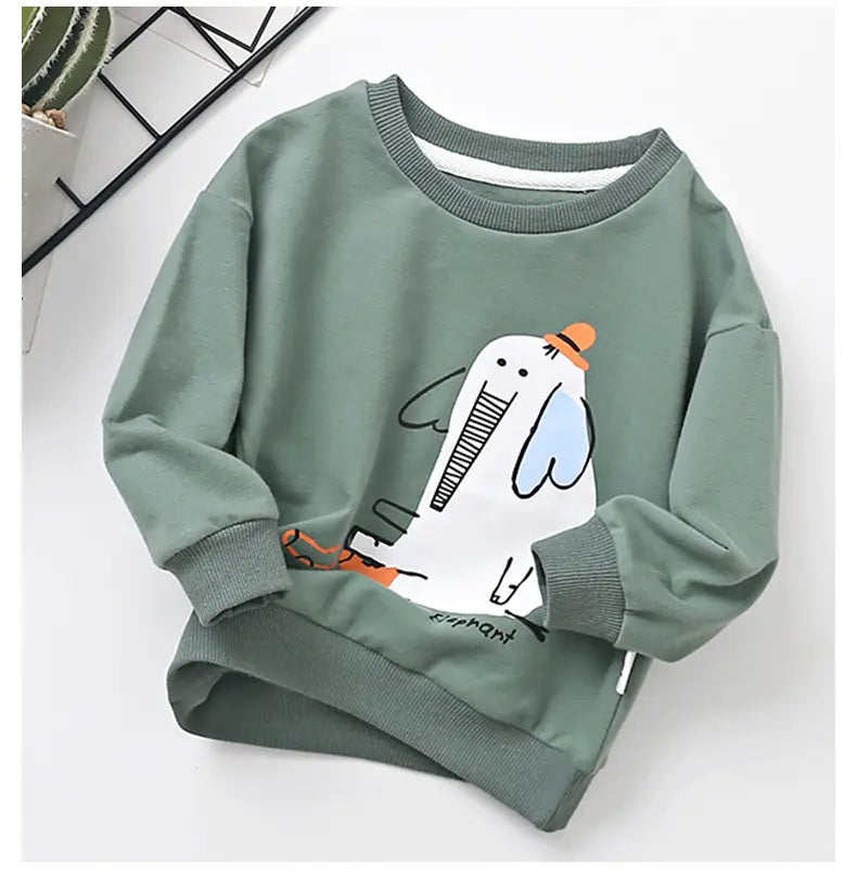 Boys’ Spring Cotton Long Sleeve T-Shirt for Kids