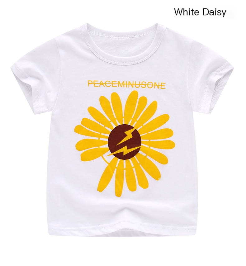 Summer Cartoon Cotton Short Sleeve T-Shirt for Kids