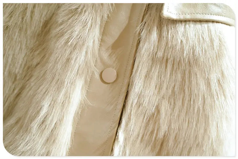 Fashion Girls’ Fur One-piece Thickened Coat- # GIAA21210050