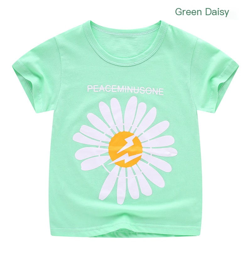 Summer Cartoon Cotton Short Sleeve T-Shirt for Kids
