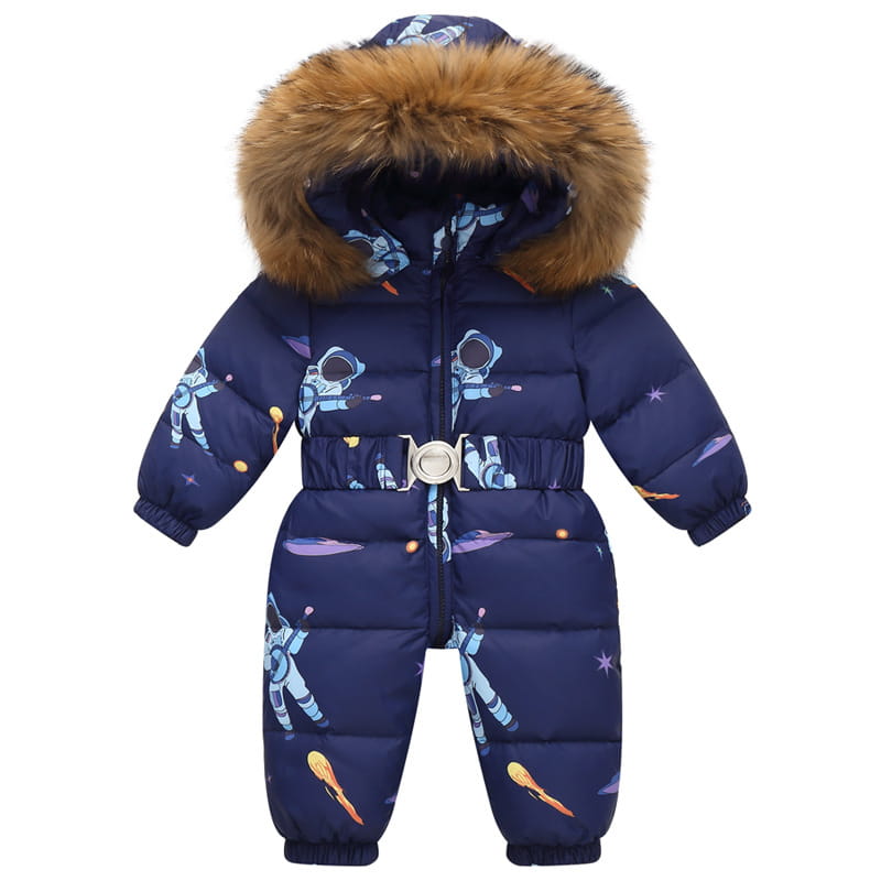 Fashionable Baby One-Piece Snowsuit for Winter Wear