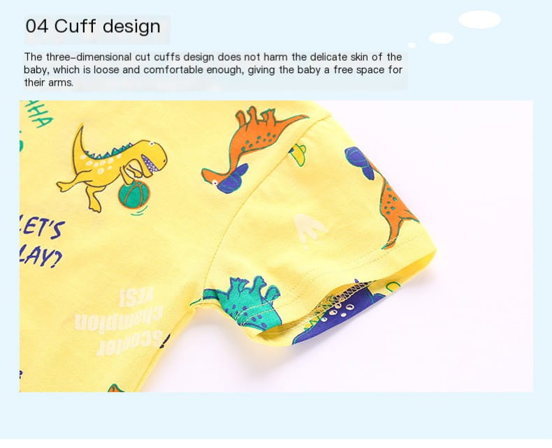 Summer Cartoon Cotton Short Sleeve T-Shirt for Kids