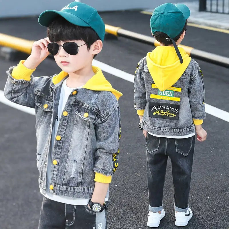Boy’s Denim Jacket with Hoodie | For Spring and Autumn _ # BOAA13210014 & BOAA12210002