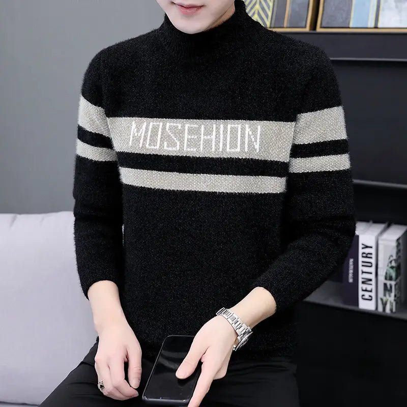 Men’s Thickened Sweater for Autumn and Winter Youth