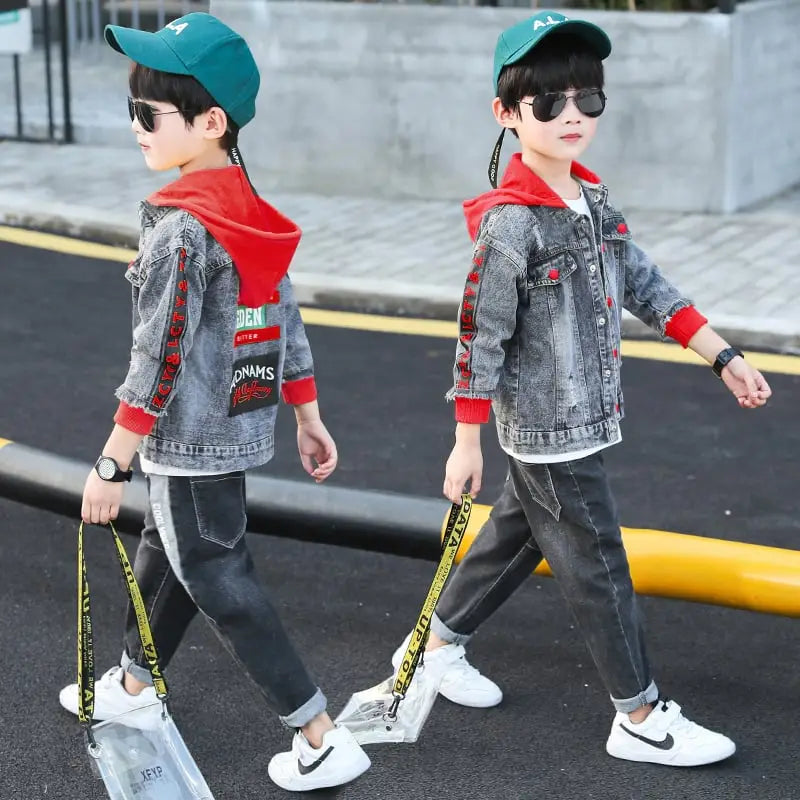 Boy’s Denim Jacket with Hoodie | For Spring and Autumn _ # BOAA13210014 & BOAA12210002