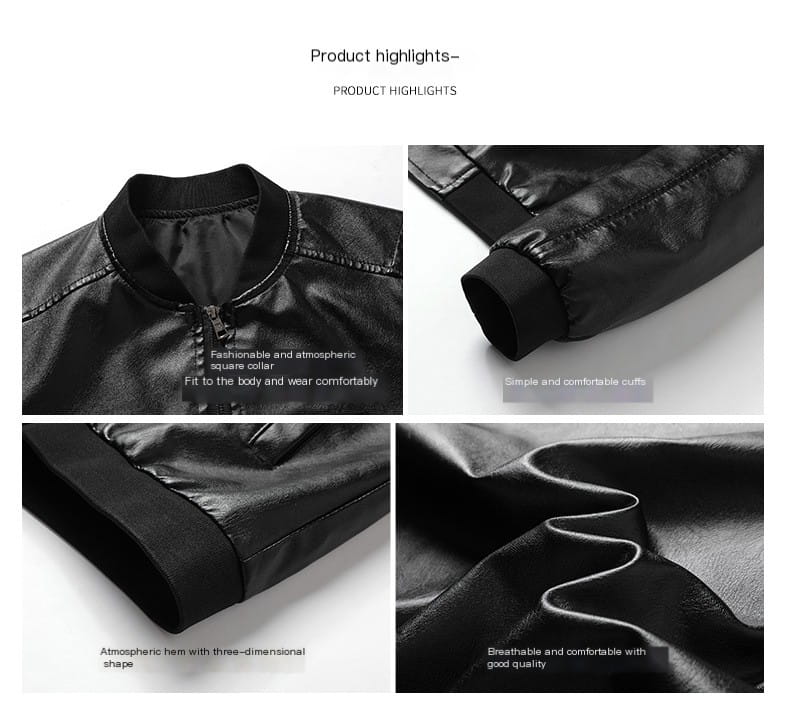 Genuine Leather Jacket Back View