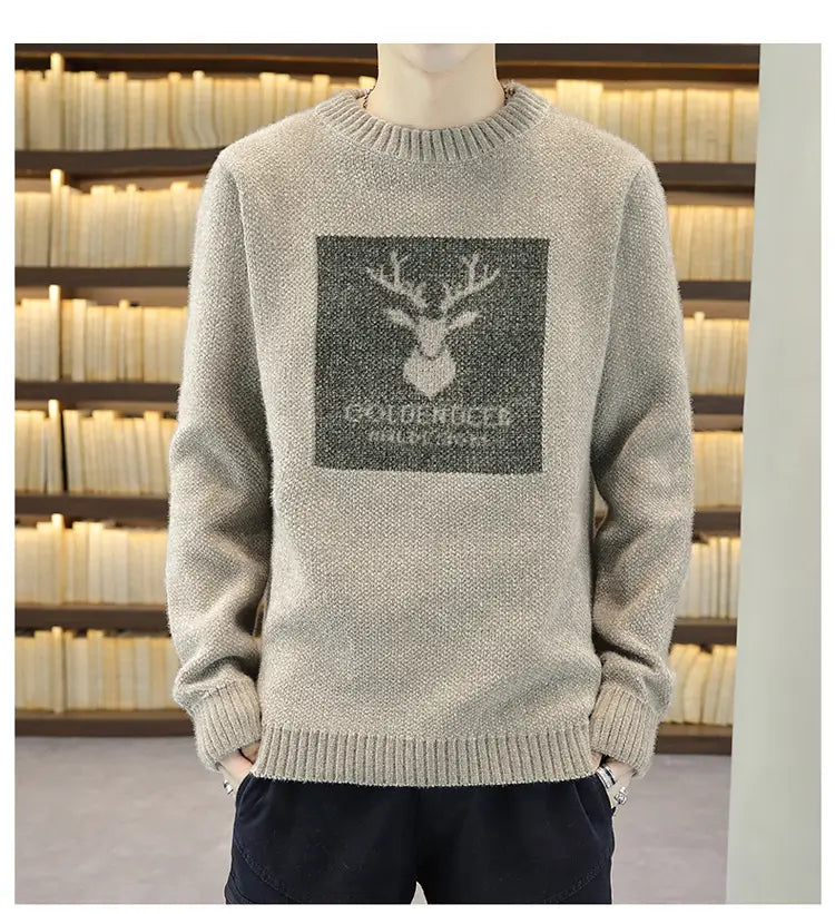 Men’s Thickened Sweater for Autumn and Winter Youth