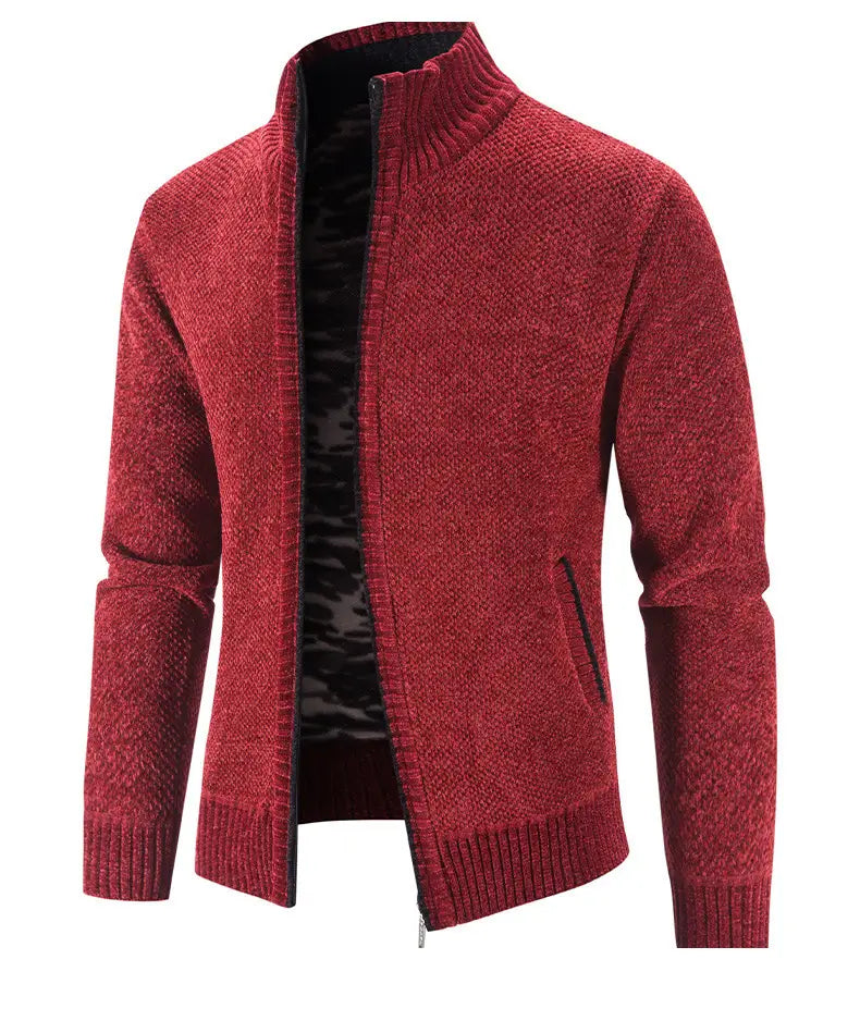 Men’s Fleece Lined Knitwear Jacket | For Autumn/Winter- # BOAA13210018