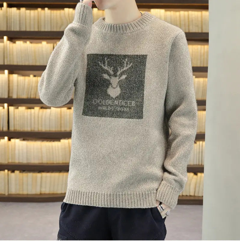 Men’s Thickened Sweater for Autumn and Winter Youth