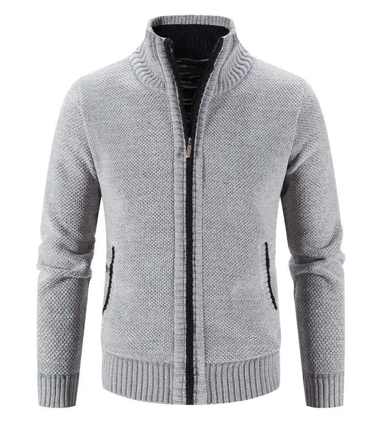 Men’s Fleece Lined Knitwear Jacket | For Autumn/Winter- # BOAA13210018