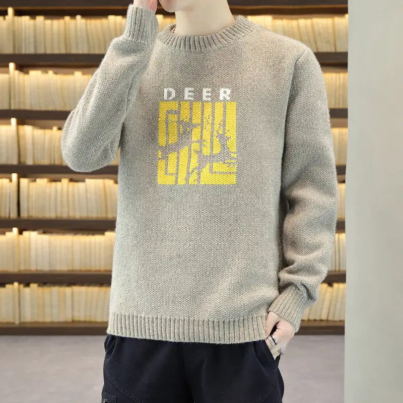 Men’s Thickened Sweater for Autumn and Winter Youth