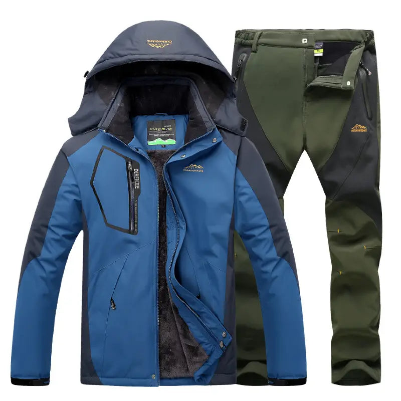 Men’s Winter Waterproof Fleece Lined Outdoor Jacket Set
