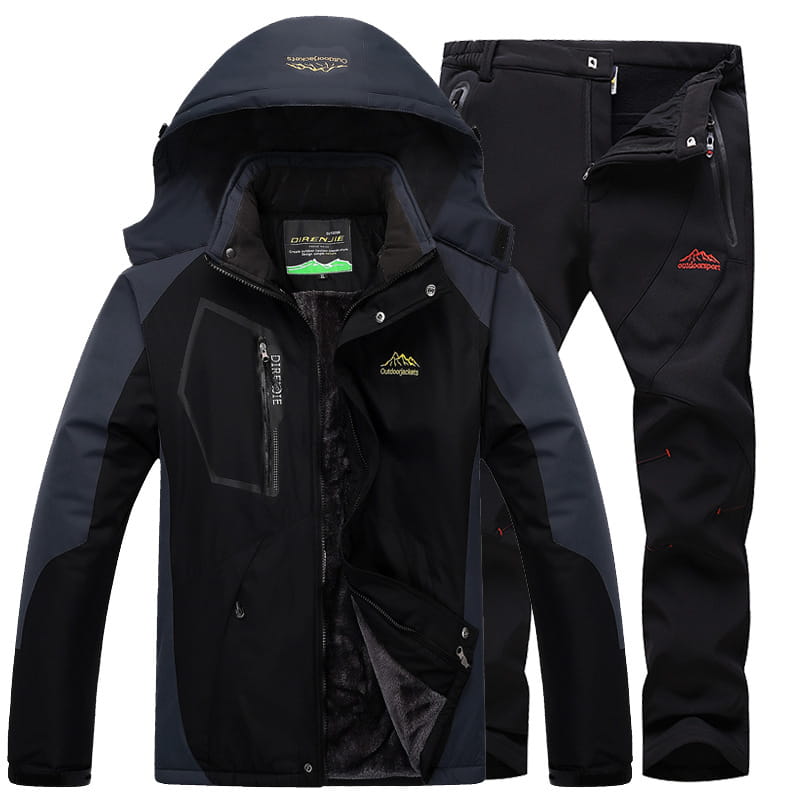 Men’s Winter Waterproof Fleece Lined Outdoor Jacket Set