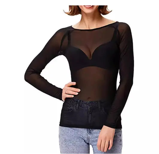 Long Sleeved Mesh Top 1