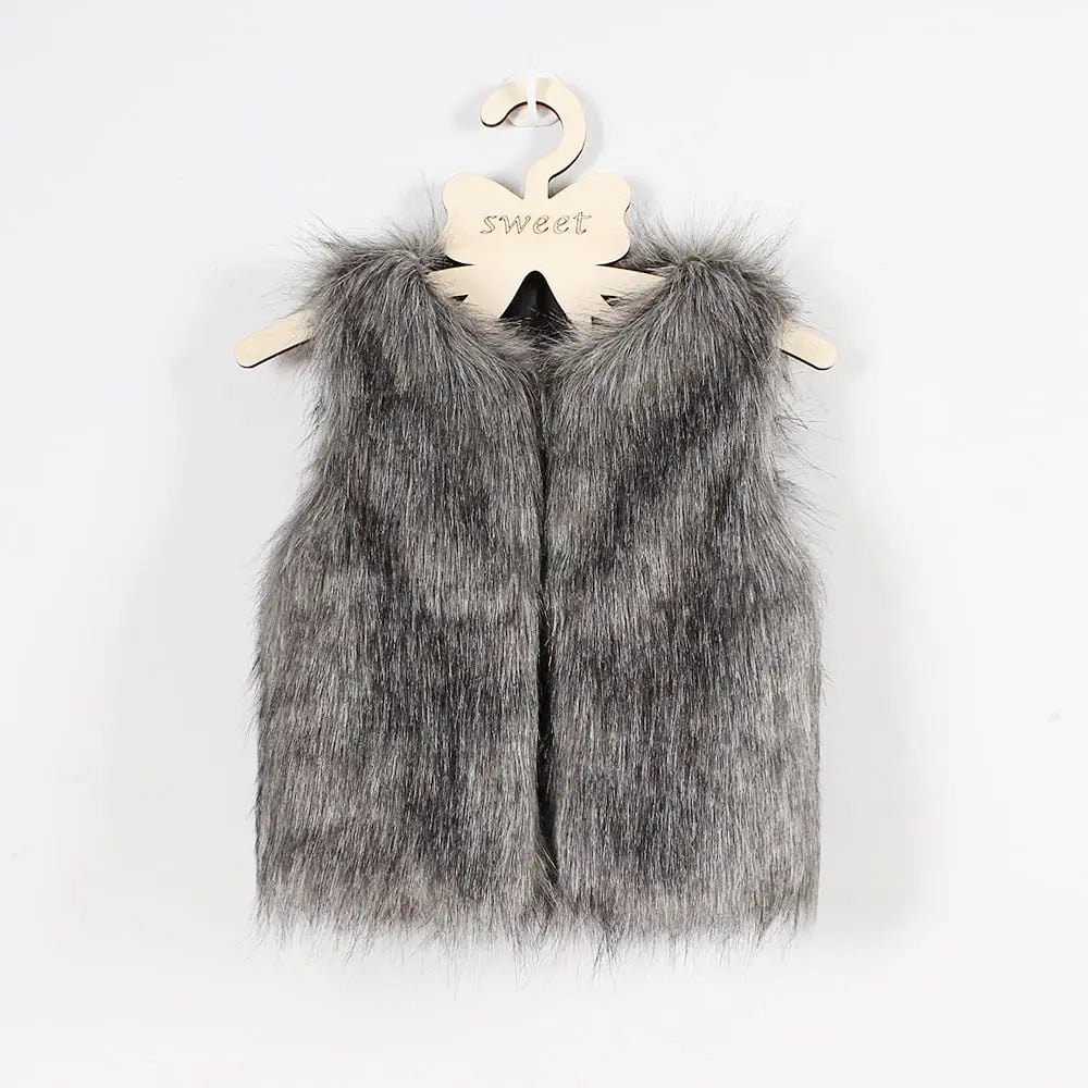 Children’s Faux Fur Vest - # BAAA61110022 & GIAA21210058