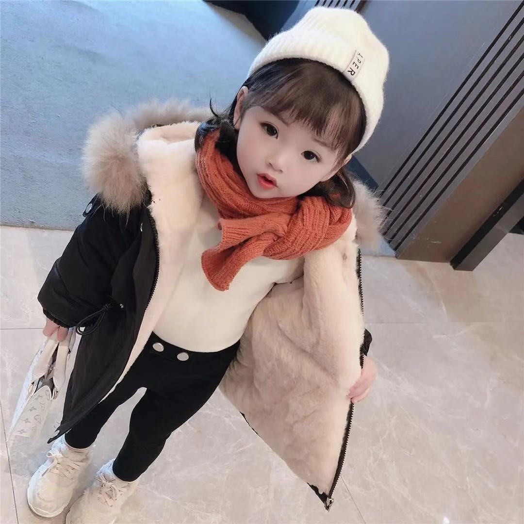 Mid-length Girl’s Cotton Coat Wool - # BAAA61110018 & GIAA21210045
