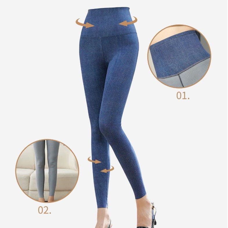Women’s Thickened Fleece-lined Shark Pants | For Autumn and Winter - # GIAA23410049