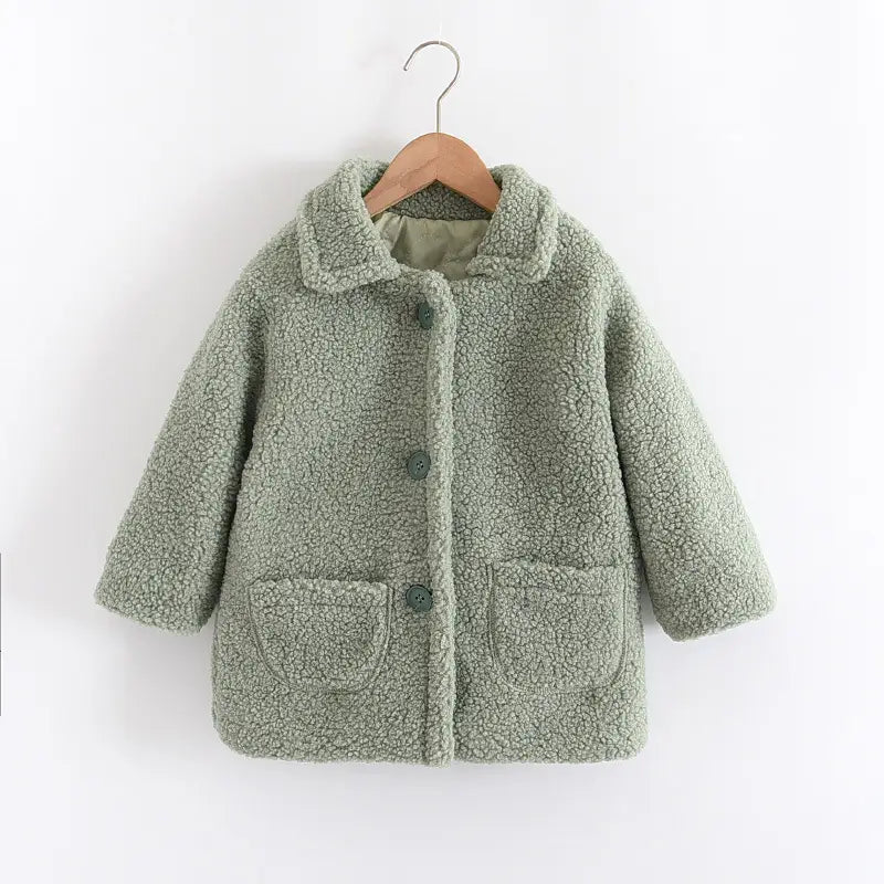 Children’s Thick Lamb Fur Warm Coat
