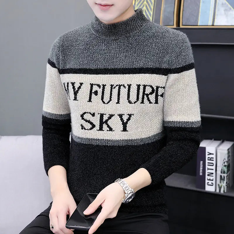 Men’s Thickened Sweater for Autumn and Winter Youth