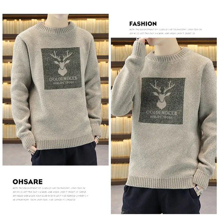 Men’s Thickened Sweater for Autumn and Winter Youth