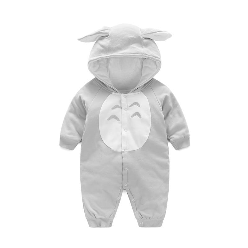 Totoro Cotton Hooded Baby Jumpsuit