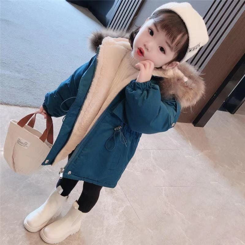Mid-length Girl’s Cotton Coat Wool - # BAAA61110018 & GIAA21210045