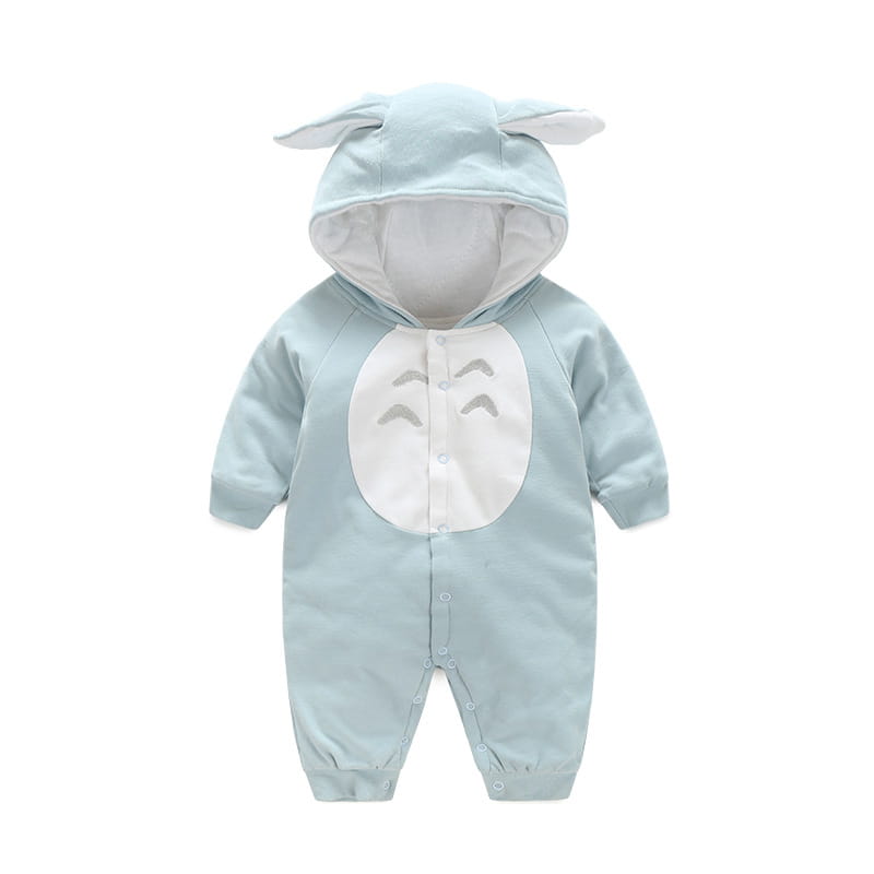 Totoro Cotton Hooded Baby Jumpsuit