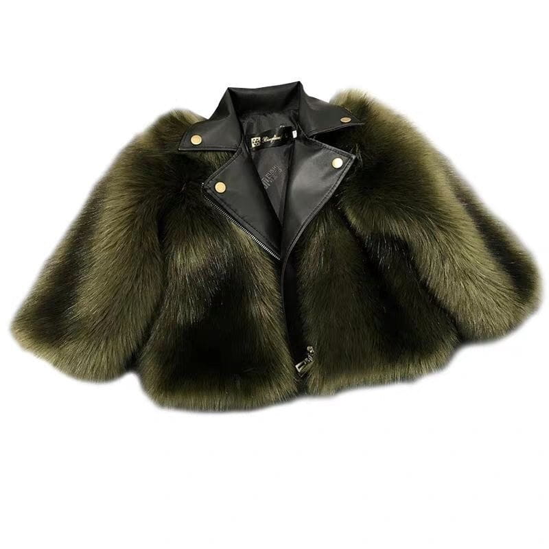 Children's Faux Fox Skin Coat - Side View