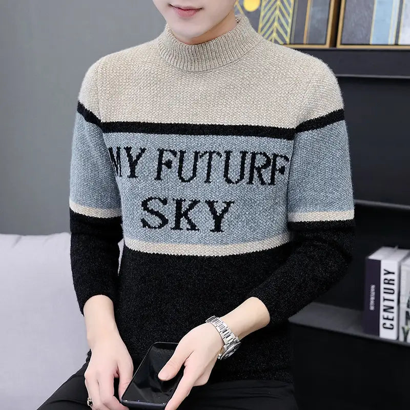 Men’s Thickened Sweater for Autumn and Winter Youth
