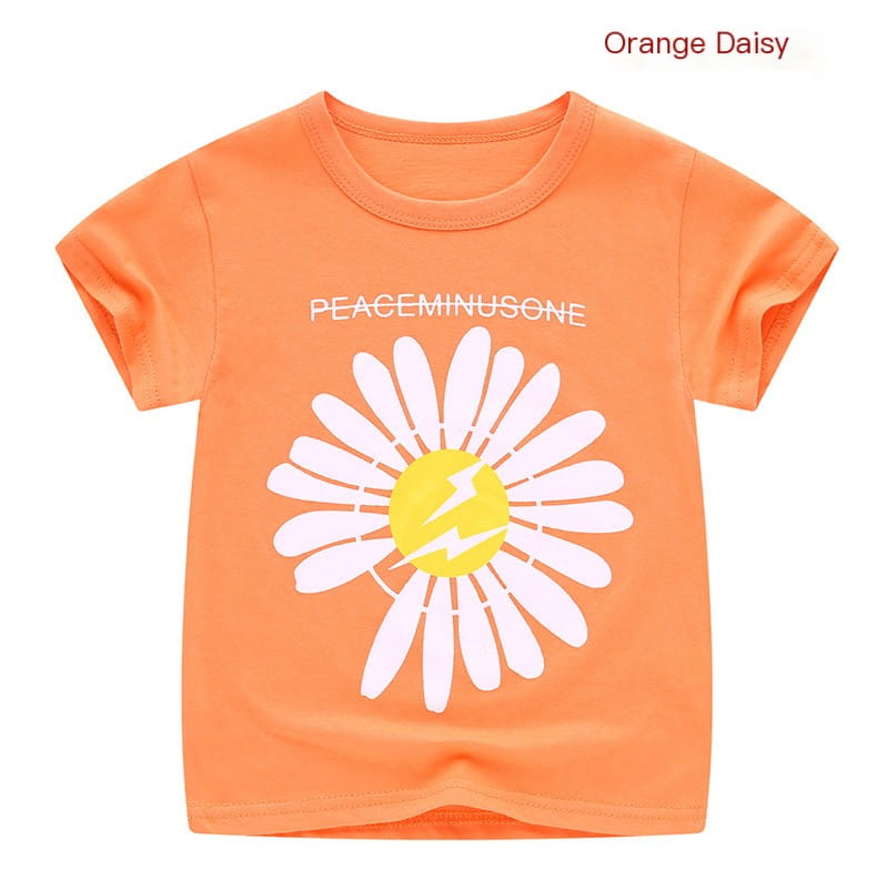 Summer Cartoon Cotton Short Sleeve T-Shirt for Kids