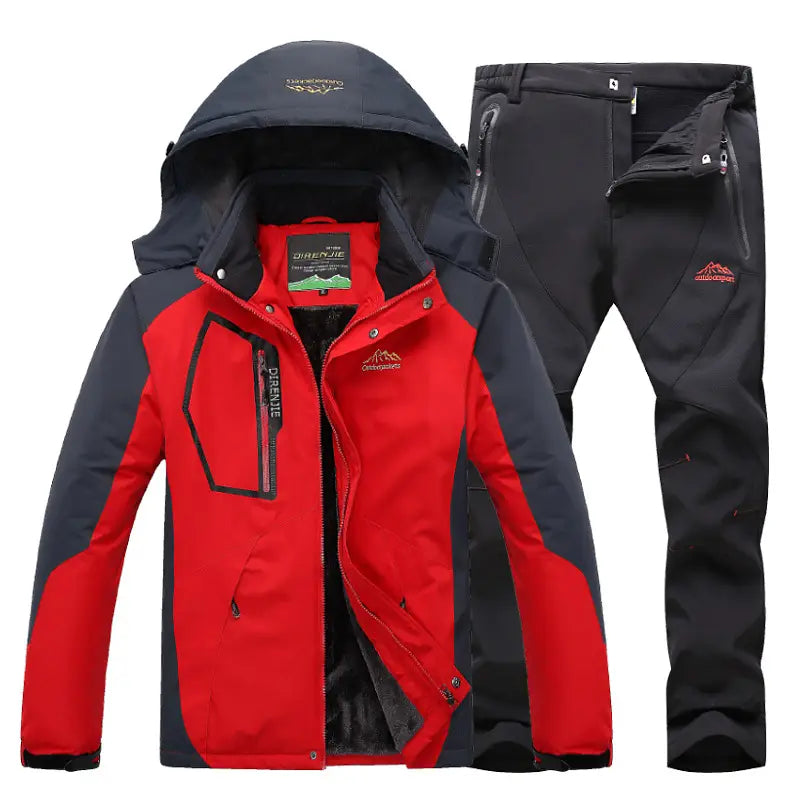 Men’s Winter Waterproof Fleece Lined Outdoor Jacket Set