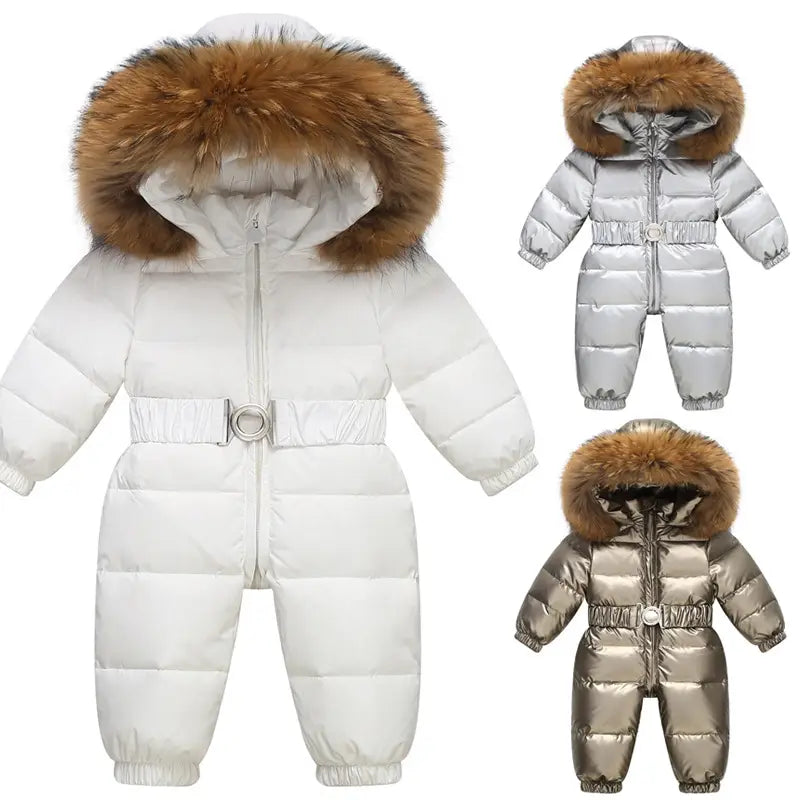 Fashionable Baby One-Piece Snowsuit for Winter Wear