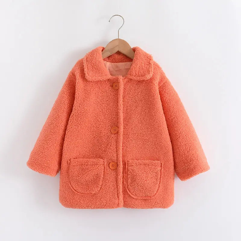 Children’s Thick Lamb Fur Warm Coat