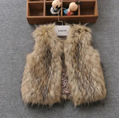 Warm Faux Fur Vest - Front View