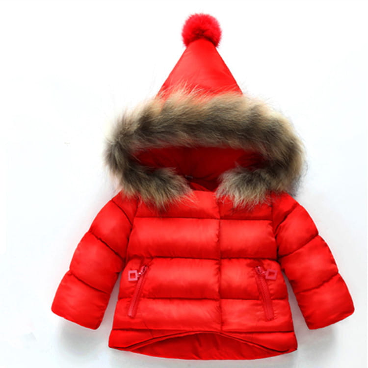 Children’s Thick Cotton Coat with Fur Collar - # BAAA61110024 & GIAA21210062
